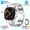 Silver silicone strap + silvery stainless steel strap watch, variant on 2025 Smart Watch 5 Max: 1.53" HD Display, 100+ Sports Modes, NFC, Voice Assistant, Call/Msg Notifications, Sleep Tracker for iOS Android