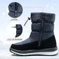K KomForme Kids Snow Boots for Boys and Girls Blue Grey Winter Outdoor
