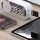 thumbnail image 1 of Reloj de superficie de espejo con altavoz multifuncional compatible con Bluetooth (blanco), 1 of 3
