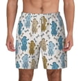thumbnail image 3 of Uemuo Cartoon Poodle Dog Pattern Mens Swim Trunks Quick Dry Board Shorts with Mesh Lining, Stretch Beach Shorts Quick Dry No-Chafing Board Shorts-XX-Large, 3 of 9