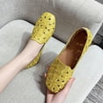 thumbnail image 5 of YHAJDS Closed Toe Flats for Women Solid Color Square Slip On Soft Loafers Casual Daily Work Shoes, 5 of 7