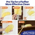 thumbnail image 3 of JOYMOOP Scented Telescopic Duster kit, 3FT Extendable Handle (Yellow) + 24 Yellow Refill Heads – Easy Cleaning for Ceilings, Ceiling Fans, Blinds, Vents & Shelves, 3 of 10