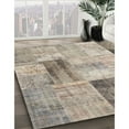 thumbnail image 2 of Ahgly Company Tapis Carrés d'Intérieur Contemporain Patchwork Vert Kaki, 9' Carré, 2 of 6