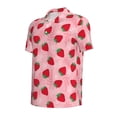 thumbnail image 2 of Balery Strawberry Printed Men’s Short Sleeve Polo Shirt, Midweight Men's Shirt,Golf Polo shirts -Large, 2 of 9