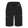 thumbnail image 2 of Mapamyumco Women's Hiking Cargo Shorts Ultra Stretch Quick Dry Lightweight for Camping Travel Golf with Zipper Pockets Black XS, 2 of 6