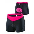 thumbnail image 5 of 2 Pack Padded Bicycle Shorts for Women Breathable Cycling Underwears Black Pink XXL, 5 of 7