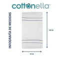 thumbnail image 4 of Toalla Cottonella Medio Cuerpo Blanca con Cenefa Morada 70x130 cm, 4 of 4