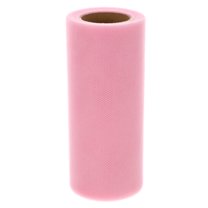 unbranded  Roll of Decorative Tulle Mesh Ribbon Gift Bows Christmas Decoration Pink