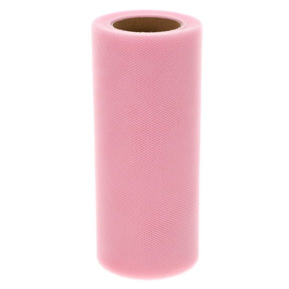unbranded  Roll of Decorative Tulle Mesh Ribbon Gift Bows Christmas Decoration Pink