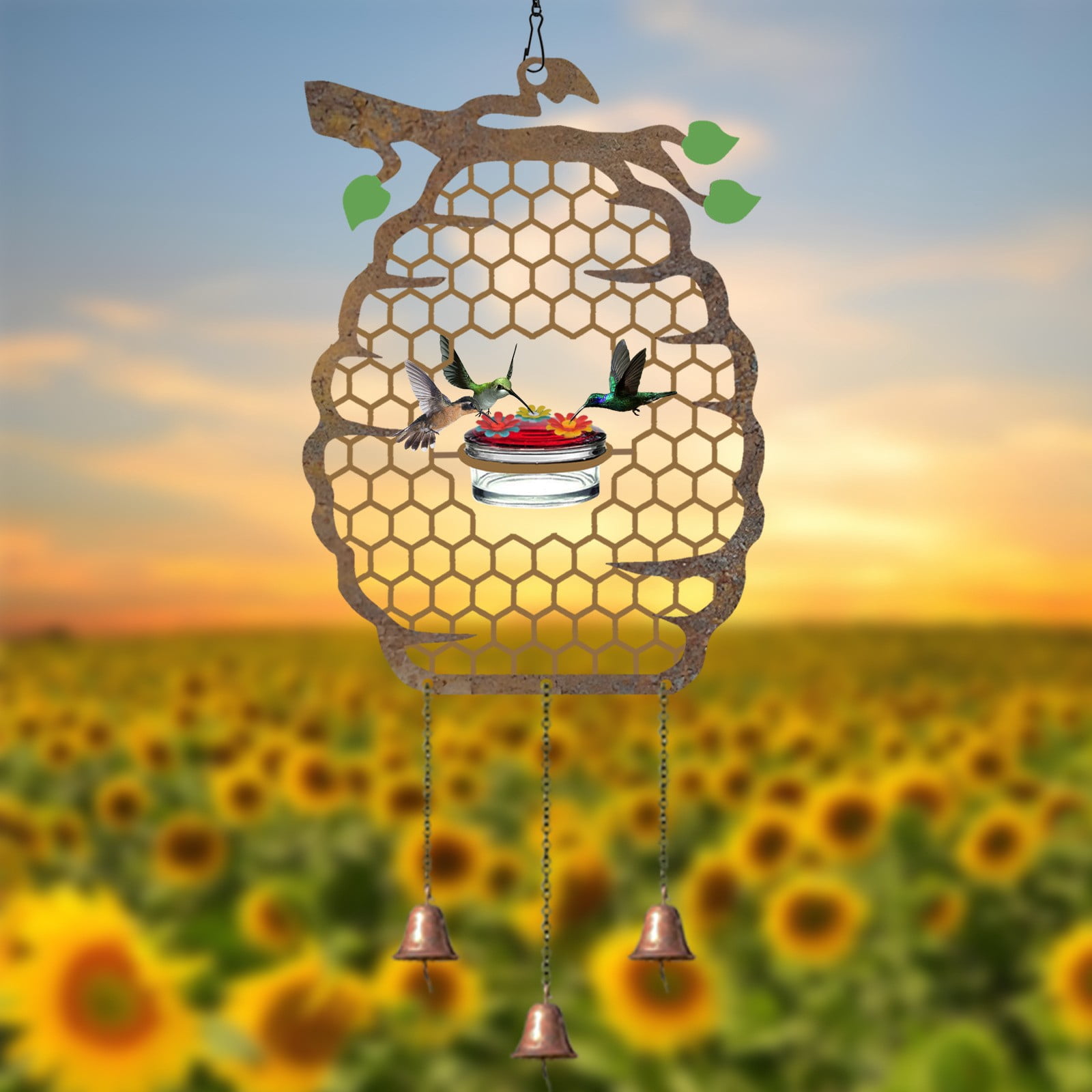 Outdoor Garden Honeycomb Decorative Feeder, Hummingbird Feeder, Bird Feeder, Bird Feeder for Outdoors Hanging, Window Bird Feeder