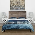 thumbnail image 2 of Designart 'Blue Hong Kong City Skyline' Modern & Contemporary Duvet Cover Set, 2 of 4