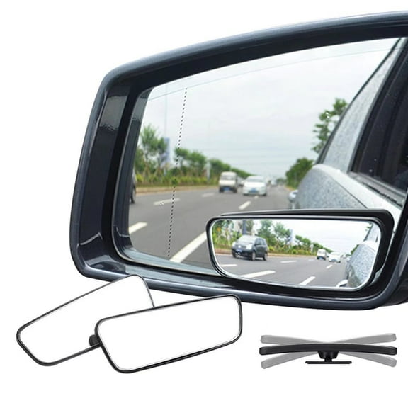 Ampper Rectangle Convex Wide Angle Off-Road Mirrors for Blind Spot