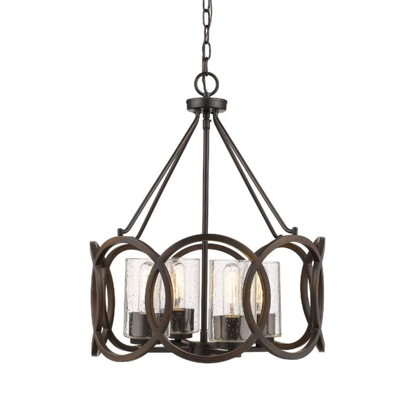 2354-RBZ Millennium Lighting Delano - 4 Light Chandelier-22.5 Inches Tall and 18 Inches Wide     -Traditional Installation