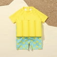 thumbnail image 3 of IBTOM CASTLE Toddler Floatation Swimsuit with Adjustable Buoyancy Float Suit One-Piece Training Aid Swimwear for Boys Girls 3-4 Years Yellow - Lemon, 3 of 7