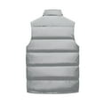 thumbnail image 3 of Huankd Men's Puffer Vest Winter Sleeveless Lightweight Jacket Outdoor Warm Zipper Outerwear Vests Light Gray XL, 3 of 3