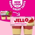 thumbnail image 2 of Jell-O Original Strawberry Cheesecake Pudding Cups Snack, 4 Ct Cups, 2 of 13