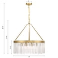 thumbnail image 5 of Crystorama Emory 8 Light Modern Gold Chandelier - 24''W x 24.75''H, 5 of 13