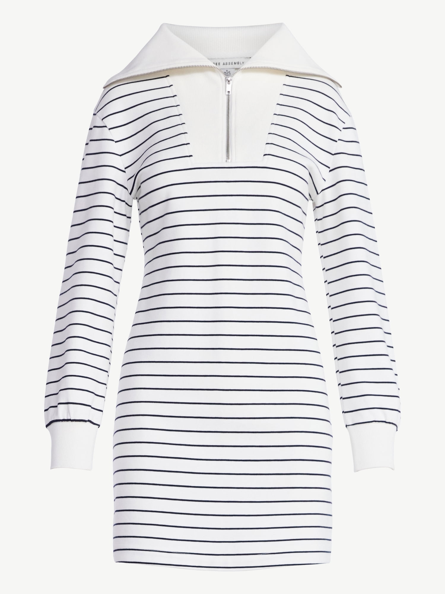 free assembly women's long sleeve half zip mini dress Women's Quarter Zip Dresses