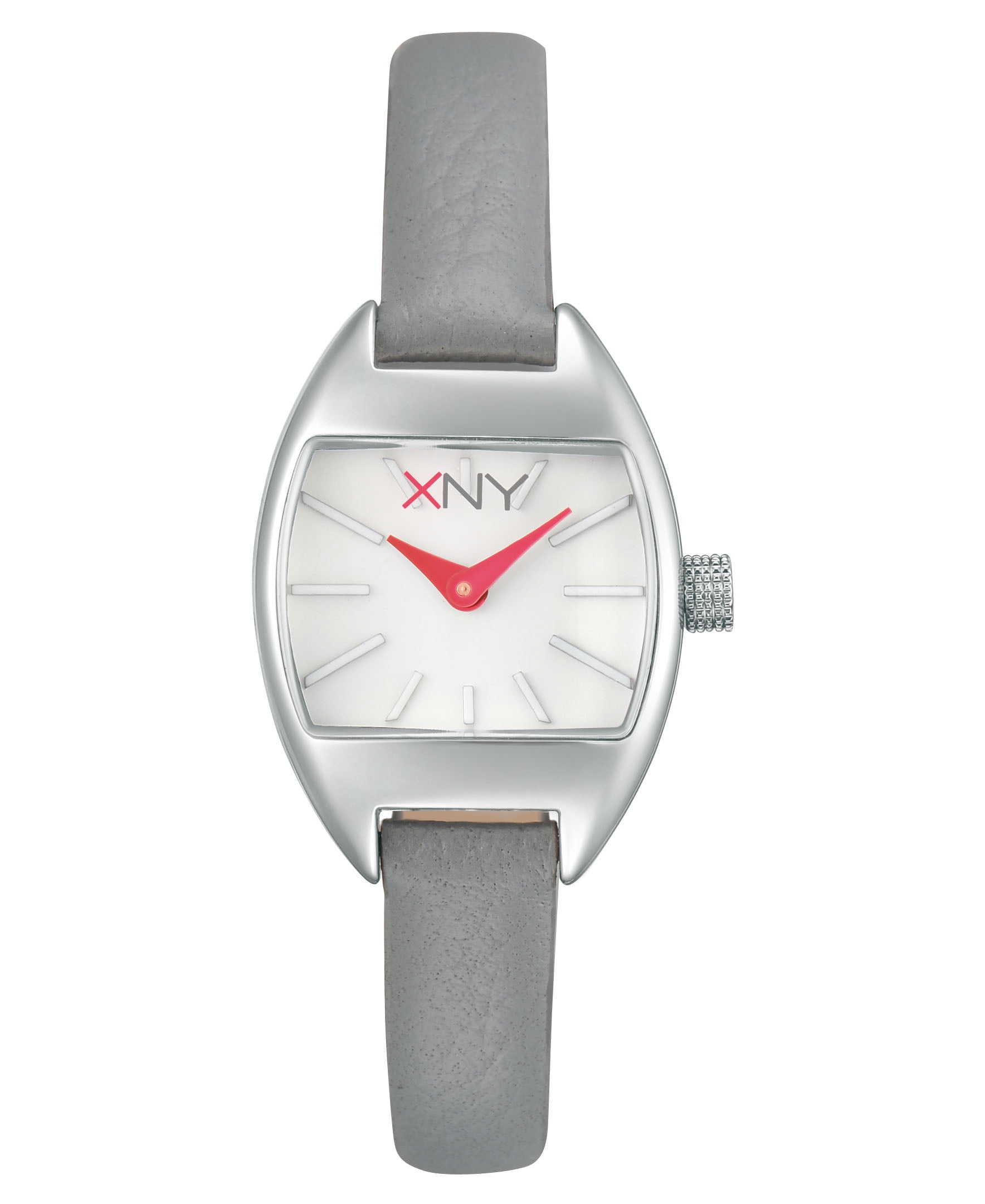 XNY Xny Watch Women's Urban Glam Gray Leather Strap 22mm BV8076X1