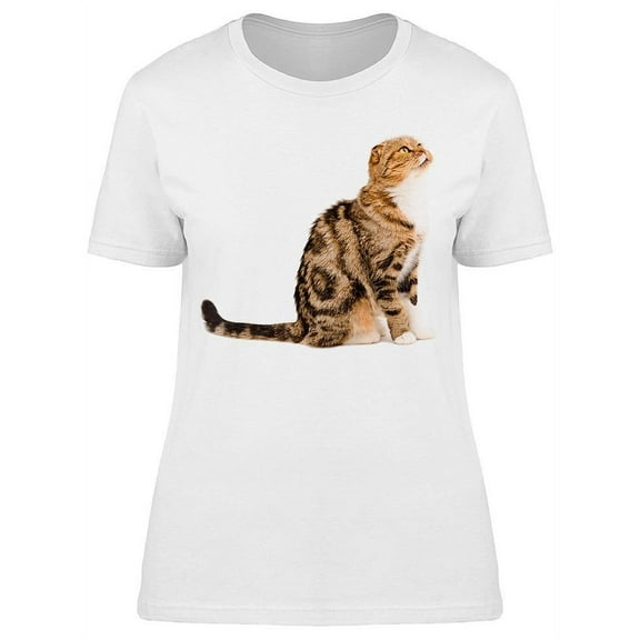 Cute Cat With Big Spots T-Shirt Women -Image by Shutterstock Women T-Shirt, Female 3X-Large