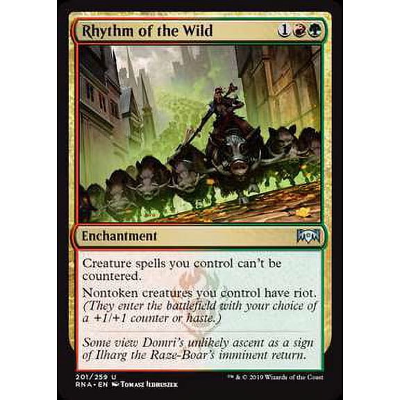 MtG Ravnica Allegiance Uncommon Rhythm of the Wild #201