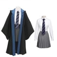 thumbnail image 5 of Disfraz de Harry Potter para adultos y niños, disfraz de Halloween, capa de Hermione Slytherin, corbata, camisa, bufanda, suéter, fiesta de Rob, cosplay, 5 of 5