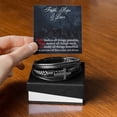 thumbnail image 2 of Faith Hope & Love Men's Stainless Steel & Vegan Leather Cross Bracelet - Vegan Leather with Stainless Steel, 2 of 14