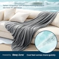 thumbnail image 3 of Nanotex Cooling Blanket for Hot Sleepers, Double-Sided Throw Blanket for Couch, Travel/Outdoor Ultra-Cold Breathable Lightweight Summer Blanket (Dark Grey, 50''x70''), 3 of 5