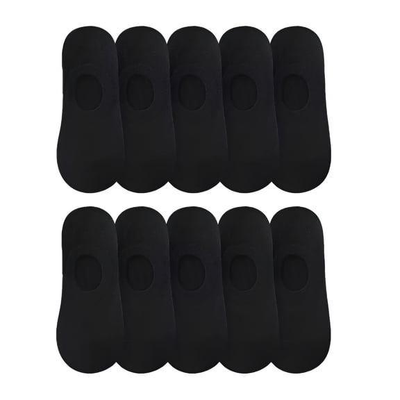 TELOLY Womens No Show Socks Womens Cool Comfort Toe Support Ankle Socks (Black,One Size)