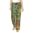 thumbnail image 2 of Goofa Botanical Garden With Cats Printed Soft Pajama Pants for Women, Wide Leg Comfy Casual Lounge Yoga Pants-Medium, 2 of 9