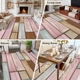 thumbnail image 5 of Large Area Rugs for Living Room Bedroom, Pink Brown Vintage 5'x8' Rug Washable Carpet Runner Indoor Outdoor, Retro Farmhouse Elegant Pastoral Non Slip Floor Mats Rug for Kitchen, Bathroom, 5 of 8