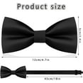 thumbnail image 2 of Bow Ties for Men Adjustable Bow Tie Pre-tied Bowties Men, Bowtie for Formal Wear Shirt Men's Bow Ties Wedding Party, 2 of 9