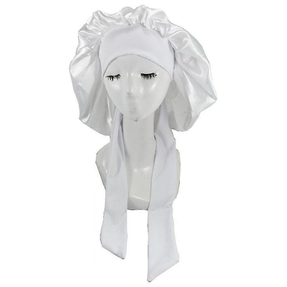 Bonnet en Soie Bonnet en Satin pour Dormir Bonnet avec Bande à Nouer Bonnet de Nuit