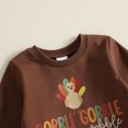thumbnail image 6 of Cjfdfy Toddler Baby Girl Boy Thanksgiving Outfit Gobble Gobble Till You Wobble Print Long Sleeve Sweatshirt And Plaid Pants 2Pcs Cute My First Thanksgiving Clothes 3M-3Y, 6 of 9