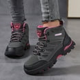thumbnail image 2 of Womens Shoes,High Top Outdoor Sneakers For Hiking Rock Climbing And Athletic Training With Enhanced Durability And Superior Traction Grip,Shoes for Women,Grey,6.5, 2 of 9