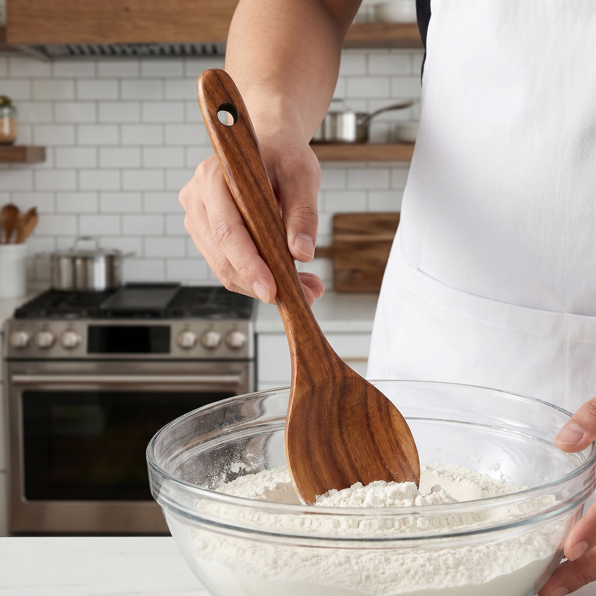 Unique Bargains Durable Non Stick Safe Heat Resistant Utensil Spoon 9.4" x 2.8"