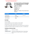 thumbnail image 2 of Rear Brake Pad Rotor and Parking Brake Kit - Compatible with 2007, 2012 BMW 328i 3.0L 6-Cylinder, 2 of 2