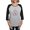 Heather/Black, variant on - Pi Sigma Epsilon Colored Crest Long Sleeve T Shirt - Womens Baseball Tee
