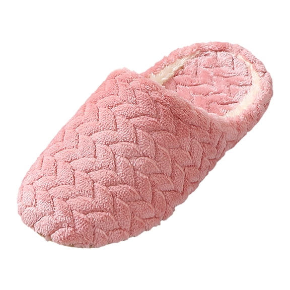 Wovix Women's -On House Slippers Comfy Memory Foam Bedroom Shoes Solid Color Thermal Comfy Casual House Shoes Lightweight Arch Support Shoes For Daily