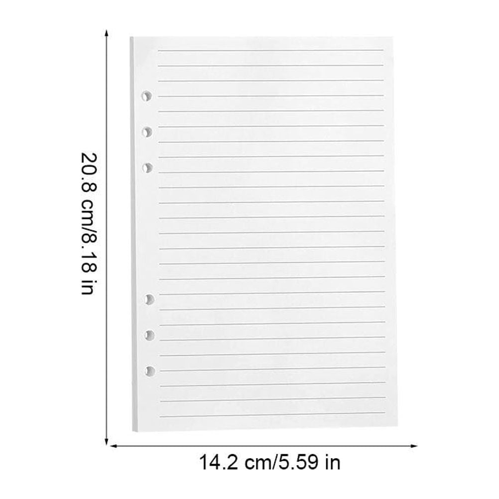 OUNONA 240 Pieces A5 Loose Leaf Notepad Refill Paper Inserts for Smooth Writing, Note Taking, Journaling and Office Use