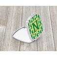 thumbnail image 2 of Letter N Football Green and Gold Compact Mirror CJ1069-NSCM, 2 of 4