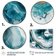 thumbnail image 3 of Designart "Ocean Marble Hald Circle Abstract III" Abstract Marble Wall Art For Bathroom, 3 of 5