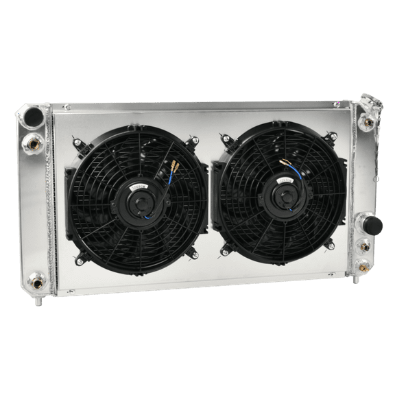 3 Row Radiator Shroud Fan for 1986-2005 2000 Chevy S10 LS Swap Aluminum