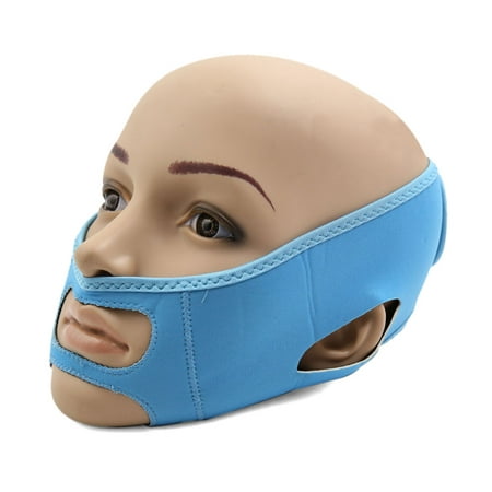 Blue Neoprene Two Wearing Method Facial Shaper Cheek Lift Up Mask Shaping
