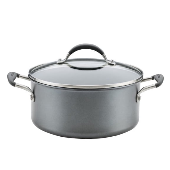 Circulon A1 Series with ScratchDefense 5qt Nonstick Induction Dutch Oven with Lid, Dishwasher and Metal Utensil Safe, Graphite