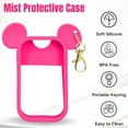 thumbnail image 5 of 2 Pack Silicone Case Compatible with Touchland Hand Sanitizer Spray 1 fl oz, Mouse Design Protective Case with Keychain, Hand Sanitizer Spray Accessory (Black Pink), 5 of 6
