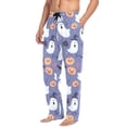 thumbnail image 2 of FORMRS Mens Pajama Pants with Pockets Sleepwear Lounge Bottoms Sizes S-2XL, Blue Cute Halloween, 2 of 7