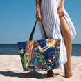 thumbnail image 6 of Fuzoiu Colorful Floral Forest Fairy Print Waterproof Beach Tote Bag for Women Girls with Zipper,Sandproof Pool Swim Bag,Large Capacity Beach Travel Bag for Pool Swim Travel Everyday, 6 of 7