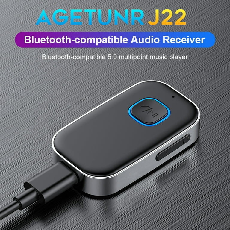 Winnereco J22 Bluetooth-Compatible 5.0 Receiver Adapter 3.5mm Jack for Car  Headphone 