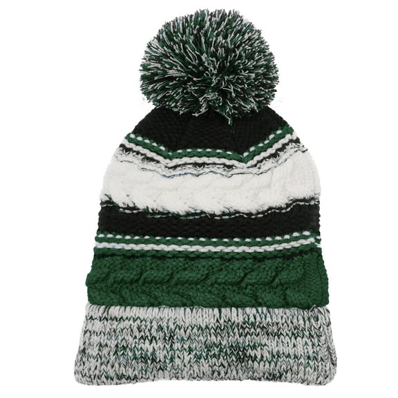 Christmas Winter Holiday Pom Pom Team Beanie Winter is Coming Soft Warm Head Hat Beanie - Forest Green